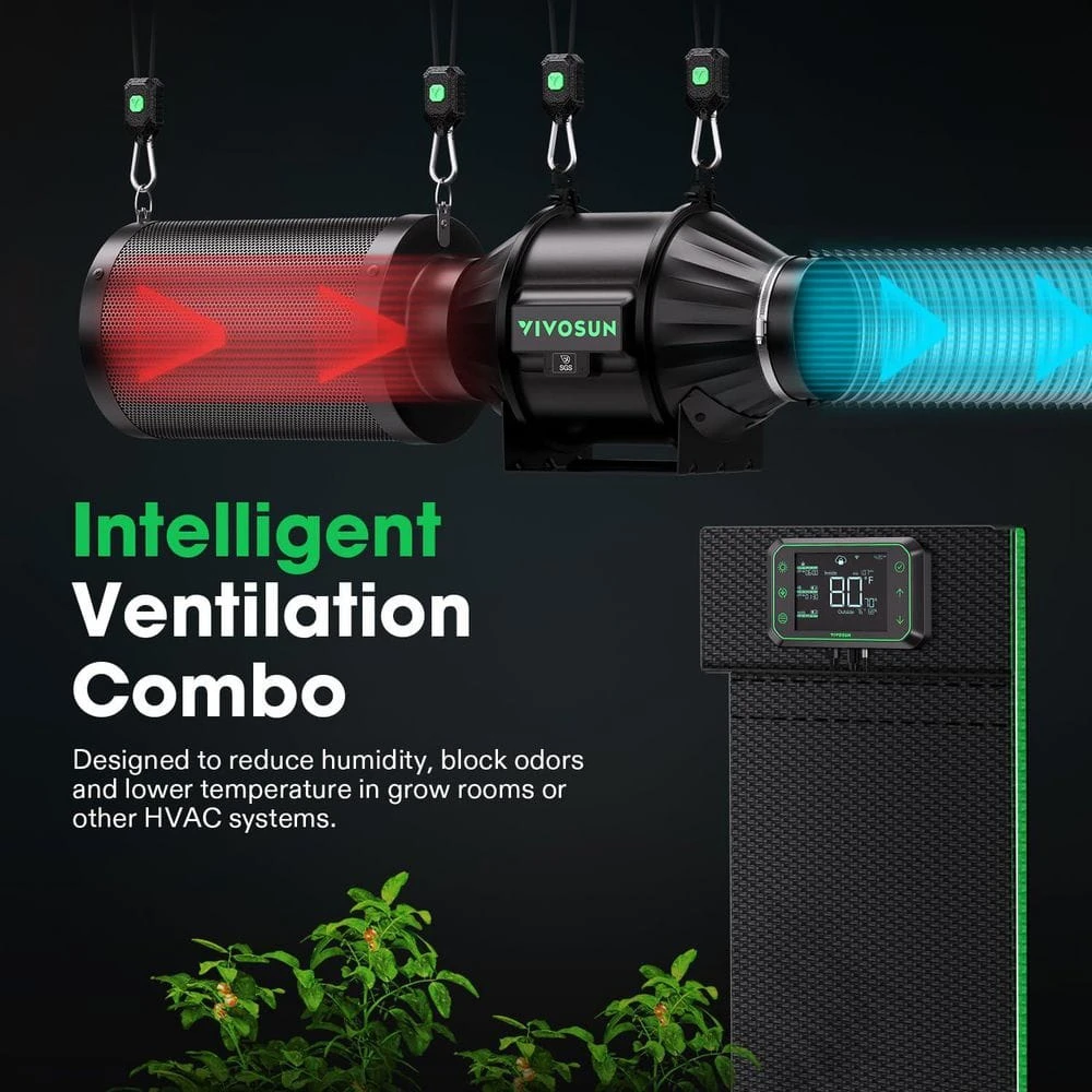 AeroZesh T4 4 In. 210 CFM Inline Duct Fan With E42A Temperature Humidity WiFi-Controller 3 AeroZesh T4 4 In. 210 CFM Inline Duct Fan With E42A Temperature Humidity WiFi-Controller - Image 3