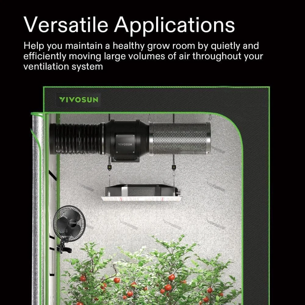 6 In. 390 CFM Inline Duct Fan With 6 In. X 18 In. Carbon Filter Odor Control System 2 6 In. 390 CFM Inline Duct Fan With 6 In. X 18 In. Carbon Filter Odor Control System - Image 2