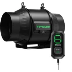 AeroZesh T6 408 CFM Inline Duct Fan With E12 Speed Controller