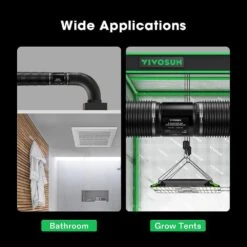 106 CFM 4 In. Inline Booster Duct Fan With Speed Controller For HVAC Exhaust Ventilation 13 106 CFM 4 In. Inline Booster Duct Fan With Speed Controller For HVAC Exhaust Ventilation -Fire Place Store vivosun grow room ventilation wal vsv ifb4 76 1000