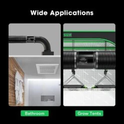 275 CFM 6 In. Inline Booster Duct Fan With Speed Controller For HVAC Exhaust Ventilation -Fire Place Store vivosun grow room ventilation wal vsv ifb6 76 1000