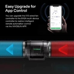 AeroZesh S6 6 In. Inline Duct Fan With E12 Speed Controller, Carbon Filter, 8 Ft. Ducting Ventilation System 10 AeroZesh S6 6 In. Inline Duct Fan With E12 Speed Controller, Carbon Filter, 8 Ft. Ducting Ventilation System -Fire Place Store vivosun grow room ventilation wal vsvc azs6 1f 1000
