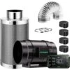 AeroZesh S8 8 In. Inline Duct Fan With GrowHub E42A Controller, Carbon Filter, 25 Ft. Ducting Ventilation System