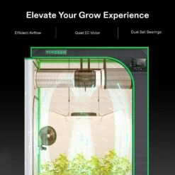 AeroZesh S8 8 In. Inline Duct Fan With GrowHub E42A Controller, Carbon Filter, 25 Ft. Ducting Ventilation System -Fire Place Store vivosun grow room ventilation wal vsvc azs8e42a c3 1000