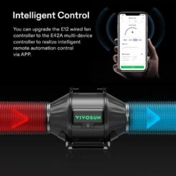 AeroZesh T4 4 In. 210 CFM Inline Duct Fan Kit With E12 Speed Controller, Black Carbon Filter And 8 Ft. Ducting 13 AeroZesh T4 4 In. 210 CFM Inline Duct Fan Kit With E12 Speed Controller, Black Carbon Filter And 8 Ft. Ducting -Fire Place Store vivosun grow room ventilation wal vsvc azt4 4f 1000