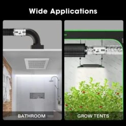 8 In. 420 CFM Inline Duct Fan With 5.5 Ft. Grounded Power Cord -Fire Place Store vivosun grow room ventilation x000yyf49p fa 1000