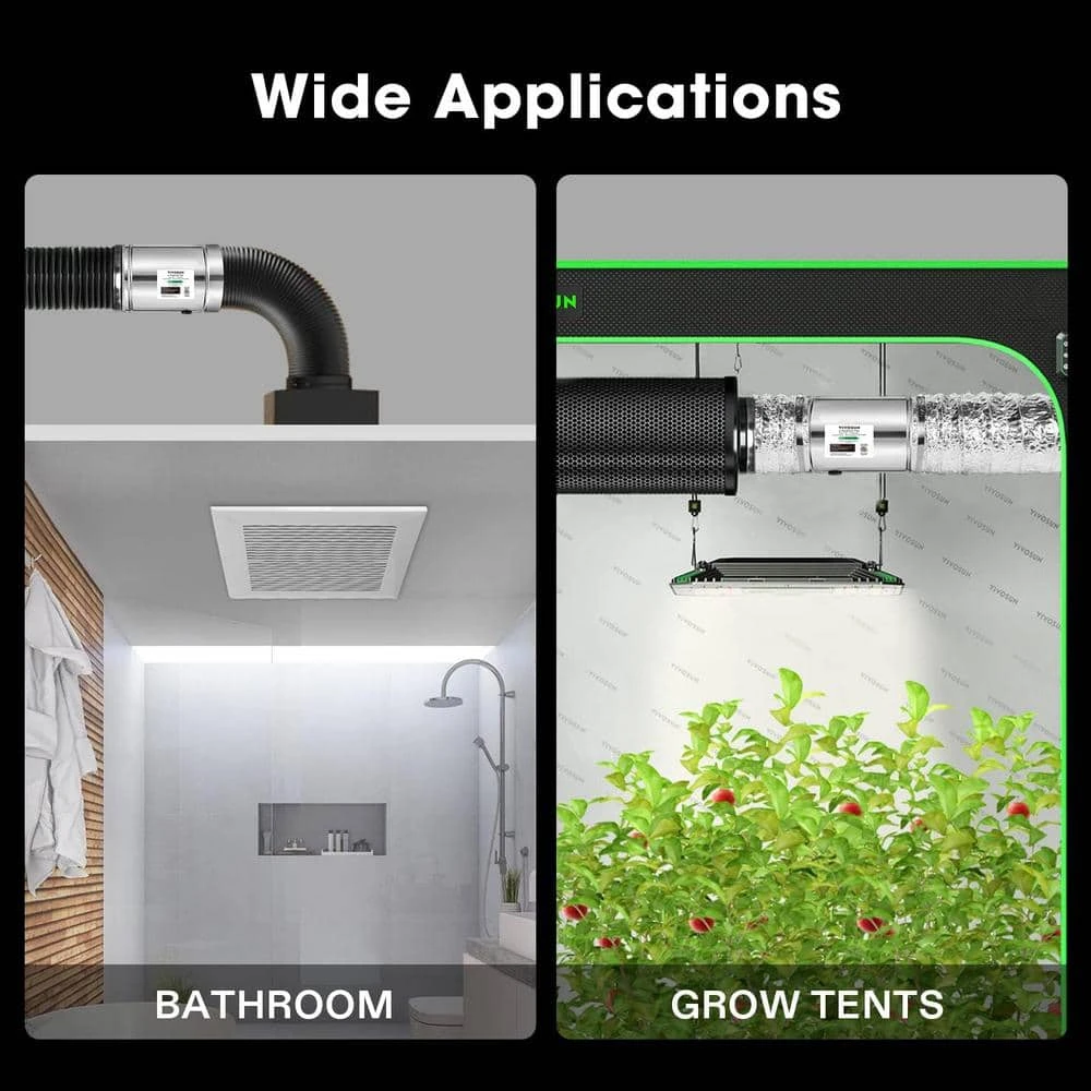 6 In. 240 CFM Inline Duct Fan With 5.5 Ft. Grounded Power Cord 6 6 In. 240 CFM Inline Duct Fan With 5.5 Ft. Grounded Power Cord - Image 6