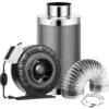 6 In. 440 CFM Inline Fan With Speed Controller, 6 In. Carbon Filter And 8 Ft. Of Ducting