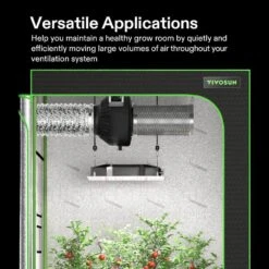 4 In. 203 CFM Inline Fan With Speed Controller And Leather Sheath, 4 In. Carbon Filter And 8 Ft. Of Ducting -Fire Place Store vivosun grow room ventilation x001cqjvkr 76 1000