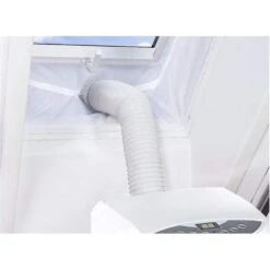 13 Ft. Portable Air Conditioner Window Seal Kit With Zip And Adhesive, Air Conditioning Windscreen Cloth Without Hose -Fire Place Store wellco grow room ventilation ktmfb4m 1f 1000