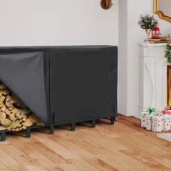 8 FT Firewood Rack Outdoor, Heavy Duty Indoor& Outdoor Firewood Storage Rack, Outdoor Firewood Rack With Cover -Fire Place Store werph firewood racks b2bwr008 44 1000