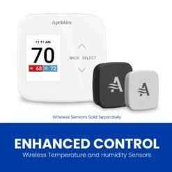 7-Day Universal Wi-Fi Programmable Thermostat With LCD Screen, Temperature Sensor, Humidity/Ventilation Control 18 7-Day Universal Wi-Fi Programmable Thermostat With LCD Screen, Temperature Sensor, Humidity/Ventilation Control -Fire Place Store white aprilaire programmable thermostats s86wmupr 1d 1000