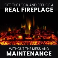 Cambridge Seville 47 In. Electric Fireplace Heater TV Stand In White With Enhanced Log Display And Remote Control -Fire Place Store white cambridge fireplace tv stands cam5021 1whtlg3 40 1000