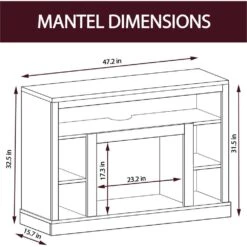 Cambridge Seville 47 In. Electric Fireplace Heater TV Stand In White With Enhanced Log Display And Remote Control -Fire Place Store white cambridge fireplace tv stands cam5021 1whtlg3 a0 1000