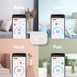 Wi-Fi And Bluetooth Enabled Smart Programmable Thermostat With Schedules Powered By Hubspace 19 Wi-Fi And Bluetooth Enabled Smart Programmable Thermostat With Schedules Powered By Hubspace -Fire Place Store white commercial electric programmable thermostats htsa15cwb 1d 1000