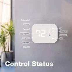 Wi-Fi And Bluetooth Enabled Smart Programmable Thermostat With Schedules Powered By Hubspace 20 Wi-Fi And Bluetooth Enabled Smart Programmable Thermostat With Schedules Powered By Hubspace -Fire Place Store white commercial electric programmable thermostats htsa15cwb 66 1000