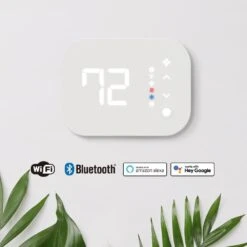 Wi-Fi And Bluetooth Enabled Smart Programmable Thermostat With Schedules Powered By Hubspace 27 Wi-Fi And Bluetooth Enabled Smart Programmable Thermostat With Schedules Powered By Hubspace -Fire Place Store white commercial electric programmable thermostats htsa15cwb 76 1000