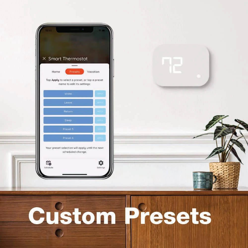 Wi-Fi And Bluetooth Enabled Smart Programmable Thermostat With Schedules Powered By Hubspace 8 Wi-Fi And Bluetooth Enabled Smart Programmable Thermostat With Schedules Powered By Hubspace - Image 8