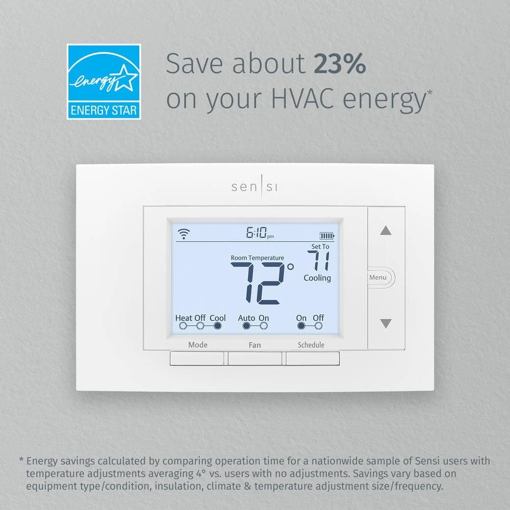 Sensi 7-day Programmable Wi-Fi Smart Thermostat, No C-Wire Required For Most Systems 3 Sensi 7-day Programmable Wi-Fi Smart Thermostat, No C-Wire Required For Most Systems - Image 3