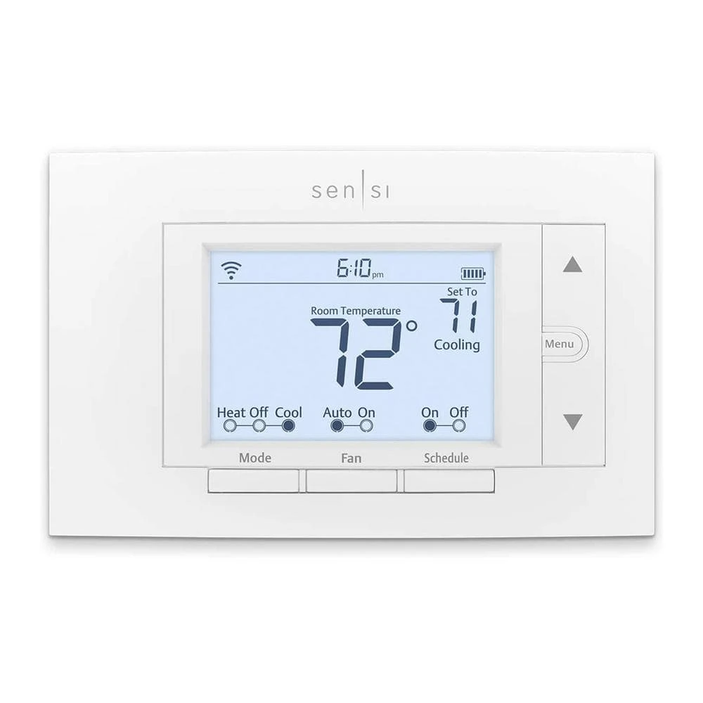 Sensi 7-day Programmable Wi-Fi Smart Thermostat, No C-Wire Required For Most Systems 1 Sensi 7-day Programmable Wi-Fi Smart Thermostat, No C-Wire Required For Most Systems
