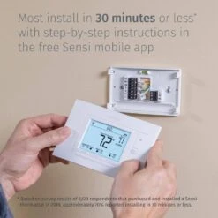 Sensi 7-day Programmable Wi-Fi Smart Thermostat, No C-Wire Required For Most Systems 18 Sensi 7-day Programmable Wi-Fi Smart Thermostat, No C-Wire Required For Most Systems -Fire Place Store white emerson programmable thermostats st55 66 1000