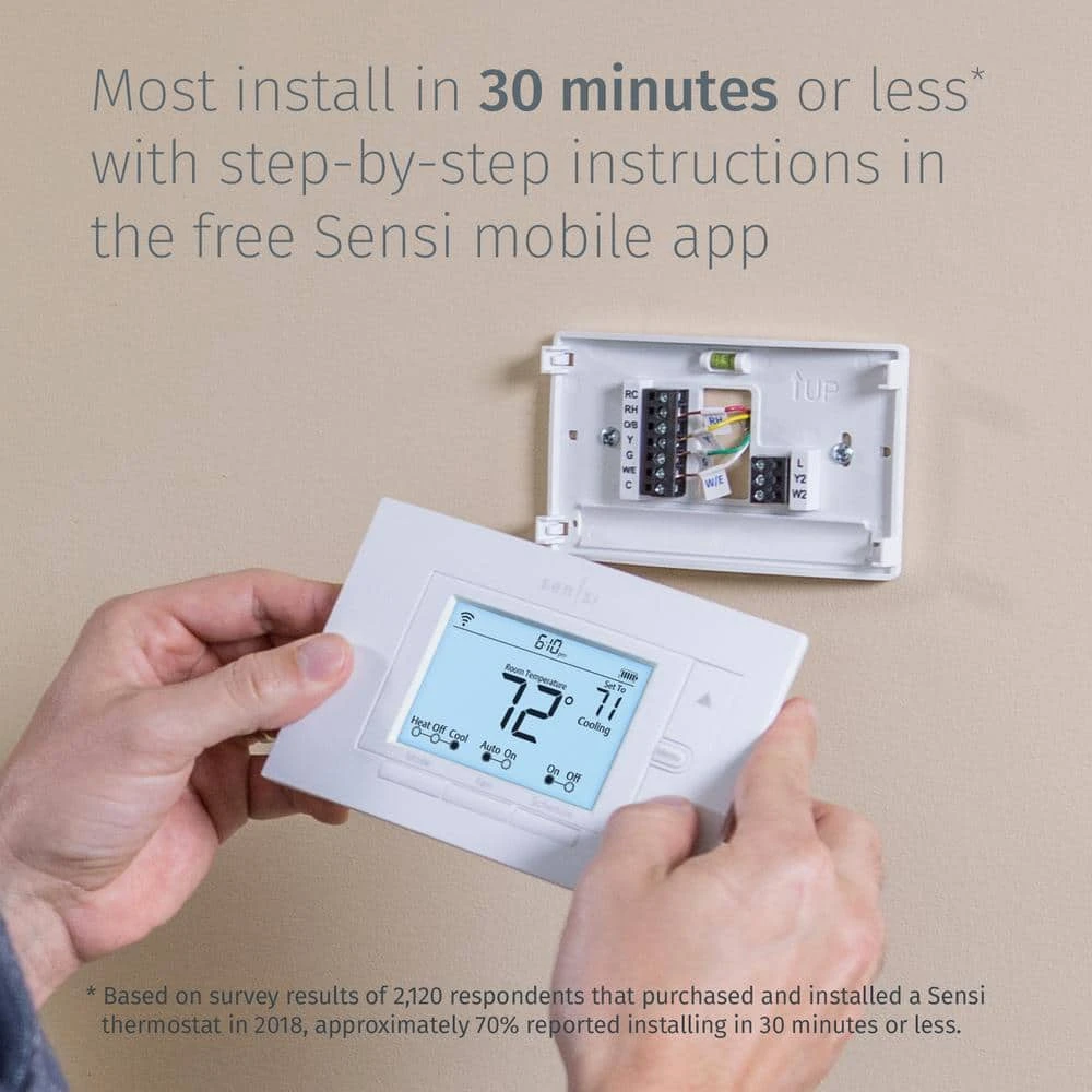 Sensi 7-day Programmable Wi-Fi Smart Thermostat, No C-Wire Required For Most Systems 5 Sensi 7-day Programmable Wi-Fi Smart Thermostat, No C-Wire Required For Most Systems - Image 5
