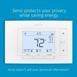 Sensi 7-day Programmable Wi-Fi Smart Thermostat, No C-Wire Required For Most Systems 20 Sensi 7-day Programmable Wi-Fi Smart Thermostat, No C-Wire Required For Most Systems -Fire Place Store white emerson programmable thermostats st55 c3 1000