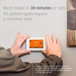 Emerson Sensi Touch 7-day Programmable Wi-Fi Smart Thermostat With Touchscreen Color Display, C-wire Required - White 19 Emerson Sensi Touch 7-day Programmable Wi-Fi Smart Thermostat With Touchscreen Color Display, C-wire Required - White -Fire Place Store white emerson programmable thermostats st75w 1d 1000