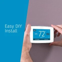 Emerson Sensi Touch 7-day Programmable Wi-Fi Smart Thermostat With Touchscreen Color Display, C-wire Required - White 24 Emerson Sensi Touch 7-day Programmable Wi-Fi Smart Thermostat With Touchscreen Color Display, C-wire Required - White -Fire Place Store white emerson programmable thermostats st75w 1f 1000