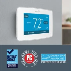 Emerson Sensi Touch 7-day Programmable Wi-Fi Smart Thermostat With Touchscreen Color Display, C-wire Required - White 29 Emerson Sensi Touch 7-day Programmable Wi-Fi Smart Thermostat With Touchscreen Color Display, C-wire Required - White -Fire Place Store white emerson programmable thermostats st75w 31 1000