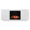 Southern Enterprises Luke 60 In. Electric Media Fireplace In White