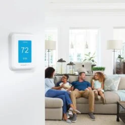 T9 WiFi 7-Day Programmable Smart Thermostat With Touchscreen Display And Smart Room Sensor -Fire Place Store white honeywell home programmable thermostats rcht9610wfsw2003 c3 1000