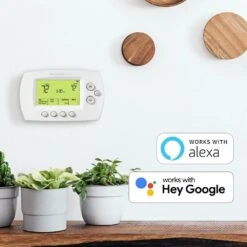 Smart Wi-Fi 7-Day Programmable Thermostat With Digital Backlit Display, Compatible With Alexa/Google Assistant 17 Smart Wi-Fi 7-Day Programmable Thermostat With Digital Backlit Display, Compatible With Alexa/Google Assistant -Fire Place Store white honeywell home programmable thermostats rth6580wf c3 1000