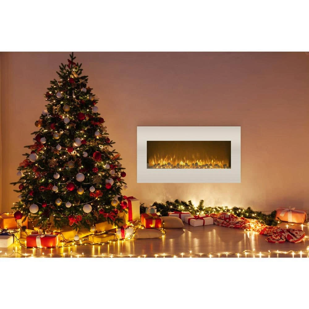 36 In. Color Changing LED Electric Fireplace In White 4 36 In. Color Changing LED Electric Fireplace In White - Image 4