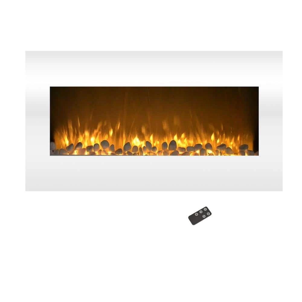 36 In. Color Changing LED Electric Fireplace In White 7 36 In. Color Changing LED Electric Fireplace In White - Image 7