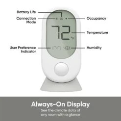 3-in-1 Digital Room Sensor For Smart Thermostat (3-Pack) -Fire Place Store white wyze smart thermostats wtmsrs3pk fa 1000