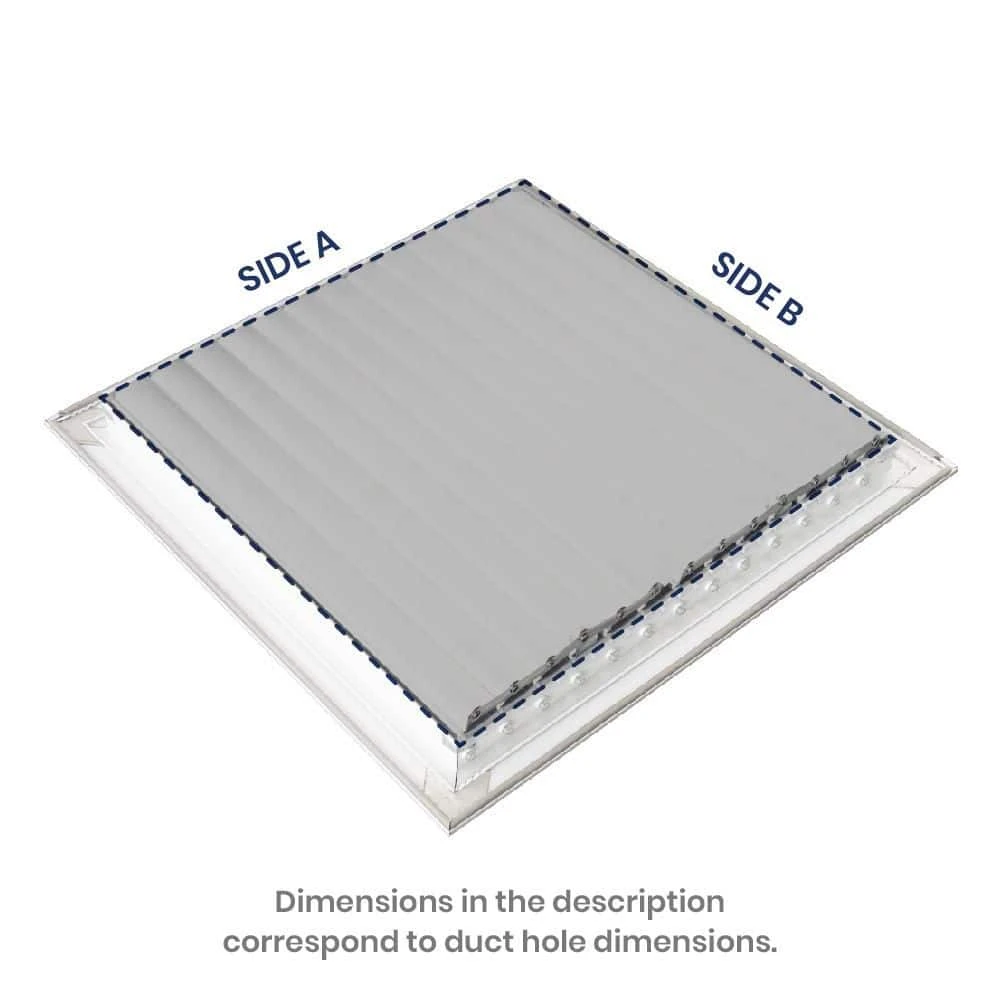 10 In. X 8 In. 1-Way Aluminum Ceiling Diffuser In White 2 10 In. X 8 In. 1-Way Aluminum Ceiling Diffuser In White - Image 2