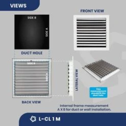 12 In. X 6 In. 1-Way Aluminum Ceiling Diffuser In White -Fire Place Store whites aclaminaire registers grilles l cl 1 m 12x6 4f 1000