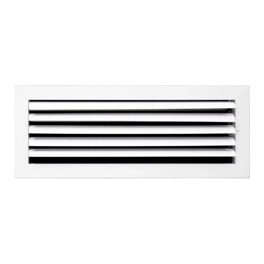 18 In. X 6 In. 1-Way Aluminum Ceiling Diffuser In White 1 18 In. X 6 In. 1-Way Aluminum Ceiling Diffuser In White