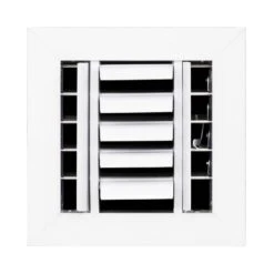 6 In. X 6 In. 3-Way Aluminum Ceiling Diffuser In White