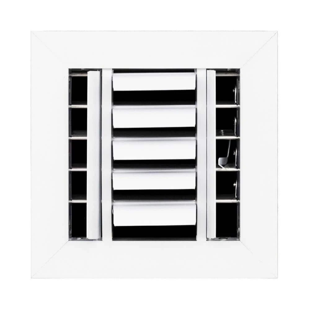 6 In. X 6 In. 3-Way Aluminum Ceiling Diffuser In White 1 6 In. X 6 In. 3-Way Aluminum Ceiling Diffuser In White