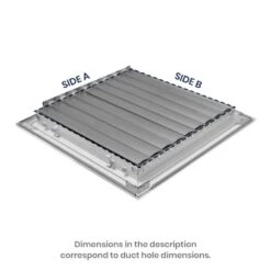 8 In. X 8 In. 3-Way Aluminum Ceiling Diffuser In White -Fire Place Store whites aclaminaire registers grilles l cl 3 m 8x8 c3 1000