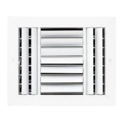 10 In. X 8 In. 4-Way Aluminum Ceiling Diffuser In White