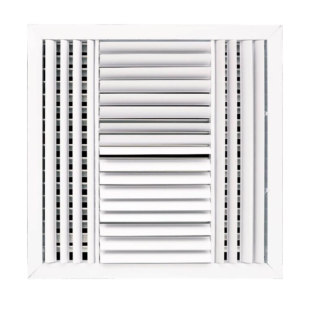 18 In. X 18 In. 4-Way Aluminum Ceiling Diffuser In White 1 18 In. X 18 In. 4-Way Aluminum Ceiling Diffuser In White