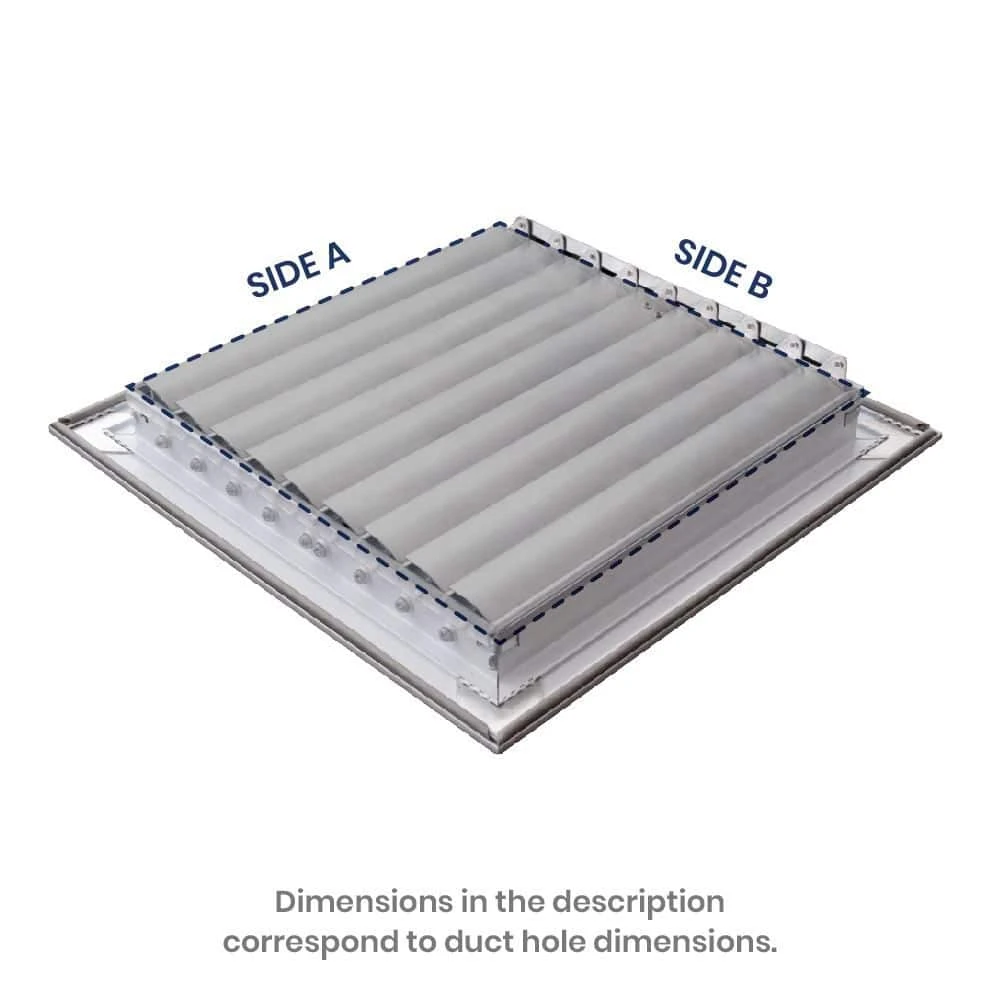 18 In. X 18 In. 4-Way Aluminum Ceiling Diffuser In White 2 18 In. X 18 In. 4-Way Aluminum Ceiling Diffuser In White - Image 2