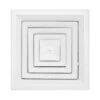 10 In. X 10 In. 4-Way Aluminum Ceiling Diffuser With Fixed Central Panel In White