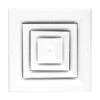 8 In. X 8 In. 4-Way Aluminum Ceiling Diffuser With Fixed Central Panel In White