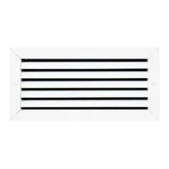 14 In. X 4 In. Aluminum Return Air Grille In White