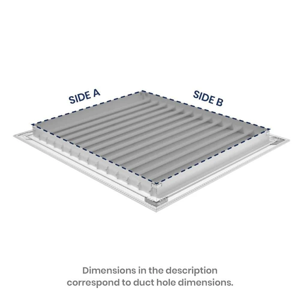 36 In. X 14 In. Aluminum Return Air Grille In White 2 36 In. X 14 In. Aluminum Return Air Grille In White - Image 2