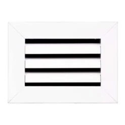 6 In. X 4 In. Aluminum Return Air Grille In White